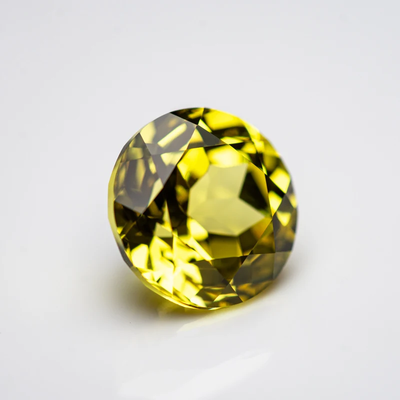 Lab Grown Sapphire Circular Canary Yellow VVS1 Perfect Charms Beads Diy for Jewelry Making Materials Selectable AGL Certificate
