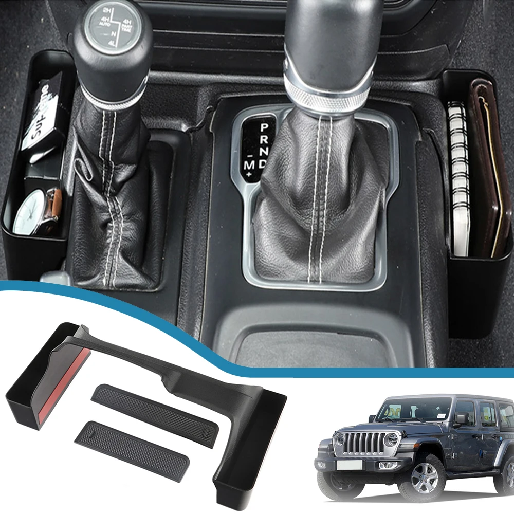 Gear Shift Storage Box Stowing Tidying for Jeep Wrangler JL Rubicon Sport Sahara Gladiator JT 4XE 2018-2024 Interior Accessories