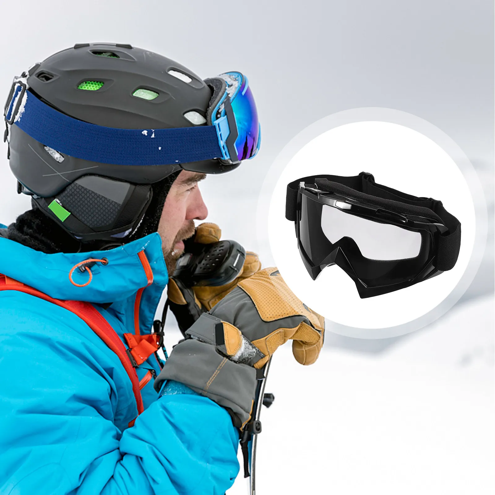 

Outdoor Cycling Glasses Wind Resistant Lightweight Frame Comfortable Fit for Skiing Mountain Climbing Riding Motorbike Sports