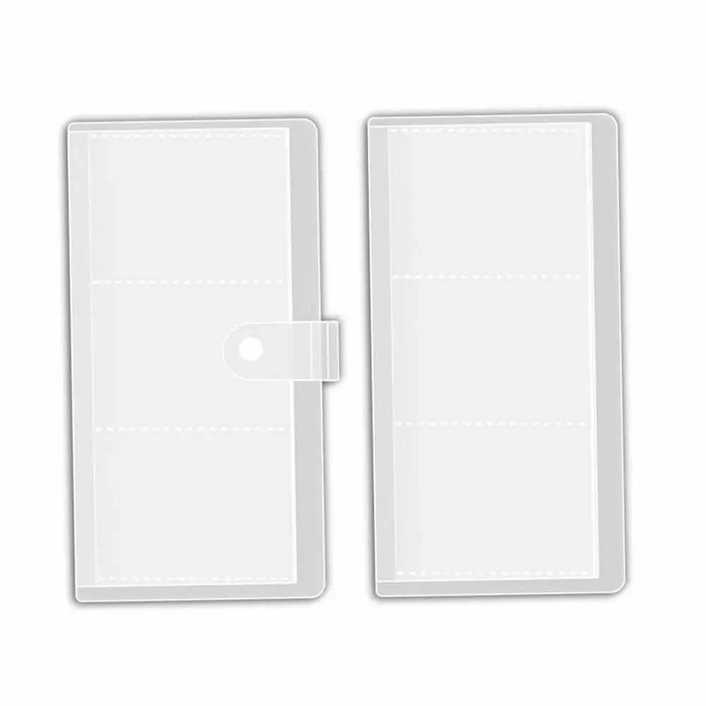 Multifunctional PVC Photo Album Transparent Portable Idol Card Collection Binder 3 Inch Bill Storage Booklet