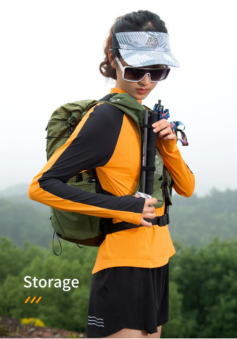 2pcs AONIJIE New Folding Outdoor Quick Lock Hiking Pole Walking Stick 105cm 115cm Trekking Pole For Height 155cm to 175cm