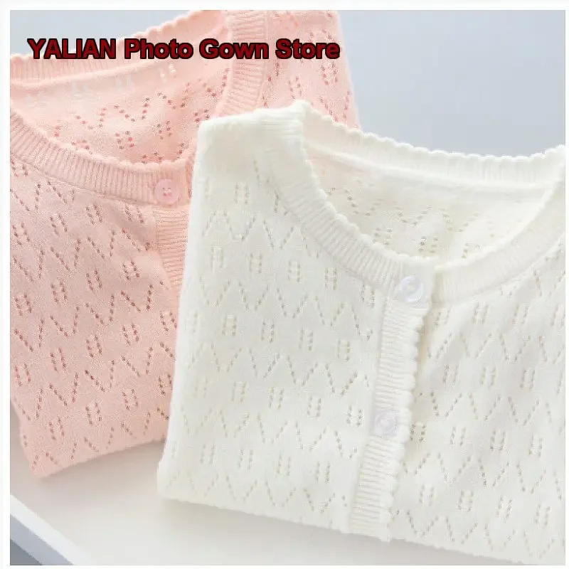 Girls Pure Cotton Autumn Clothing 2025 Western Style Children Knit Top Outerwear Little Girls Jacket Kids