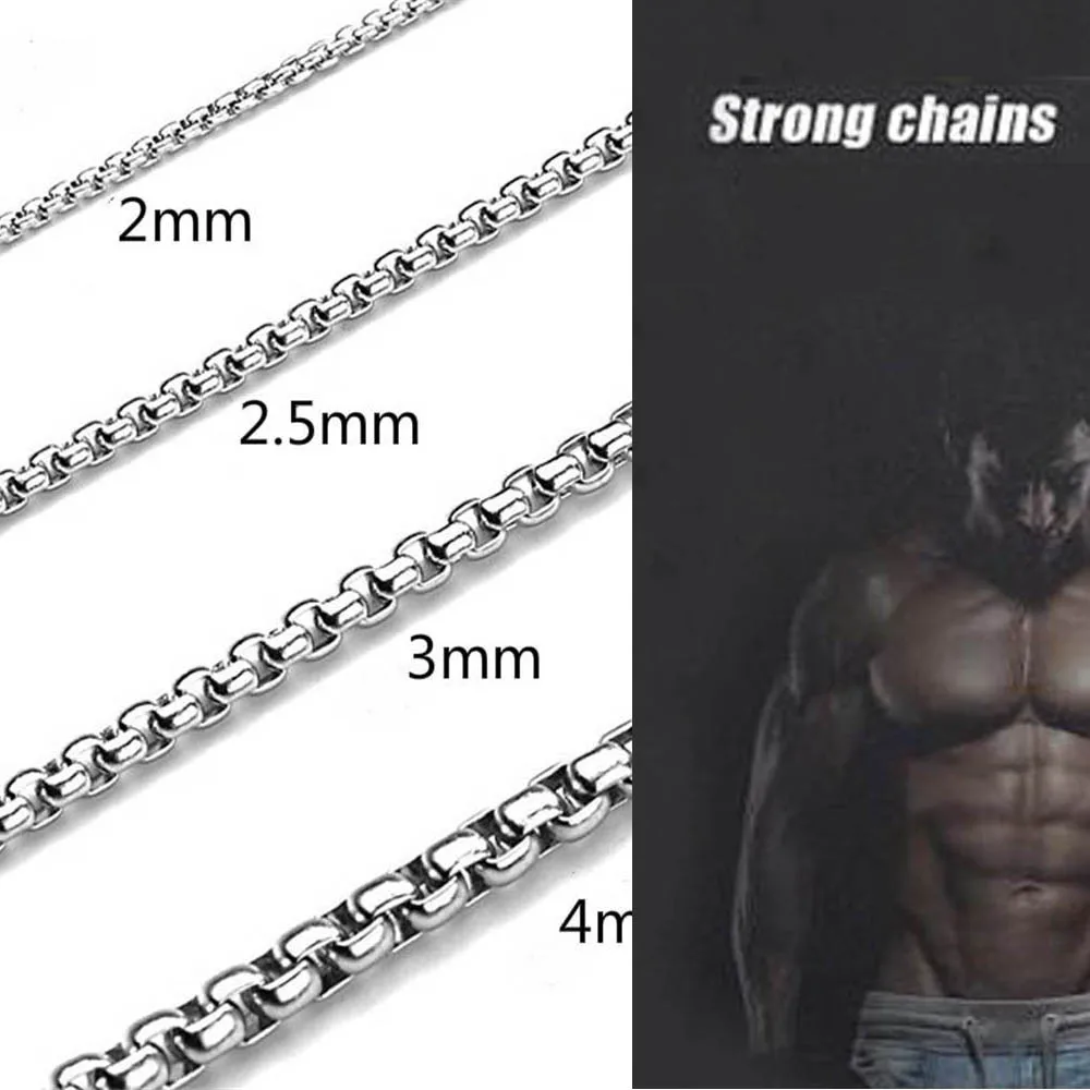 Rope Chain 304 Stainless Steel Necklaces Women Men Jewelry 2-4MM Jewelry