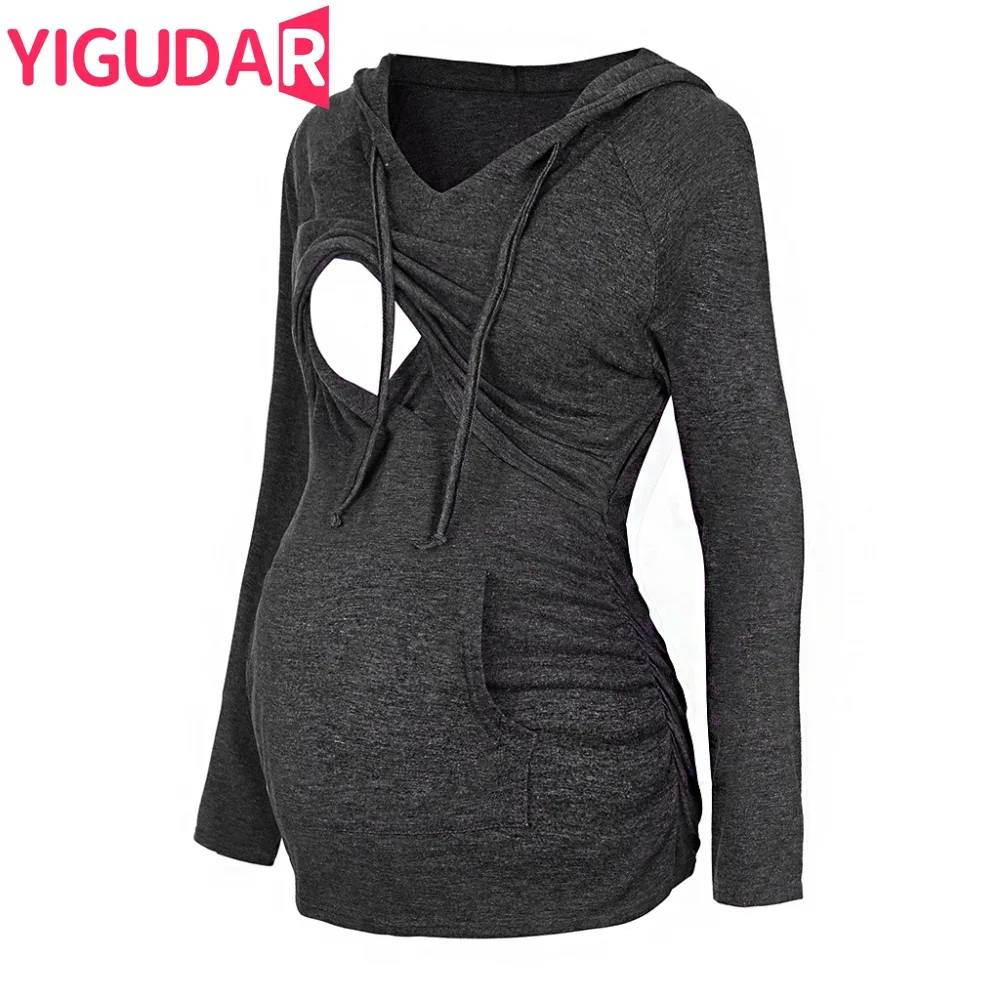 

Maternity Sweatshirt Women Nursing Maternity Long Sleeves Hooded Breastfeeding Hoodie Pregnant Women Long Sleeve Hooded y2k