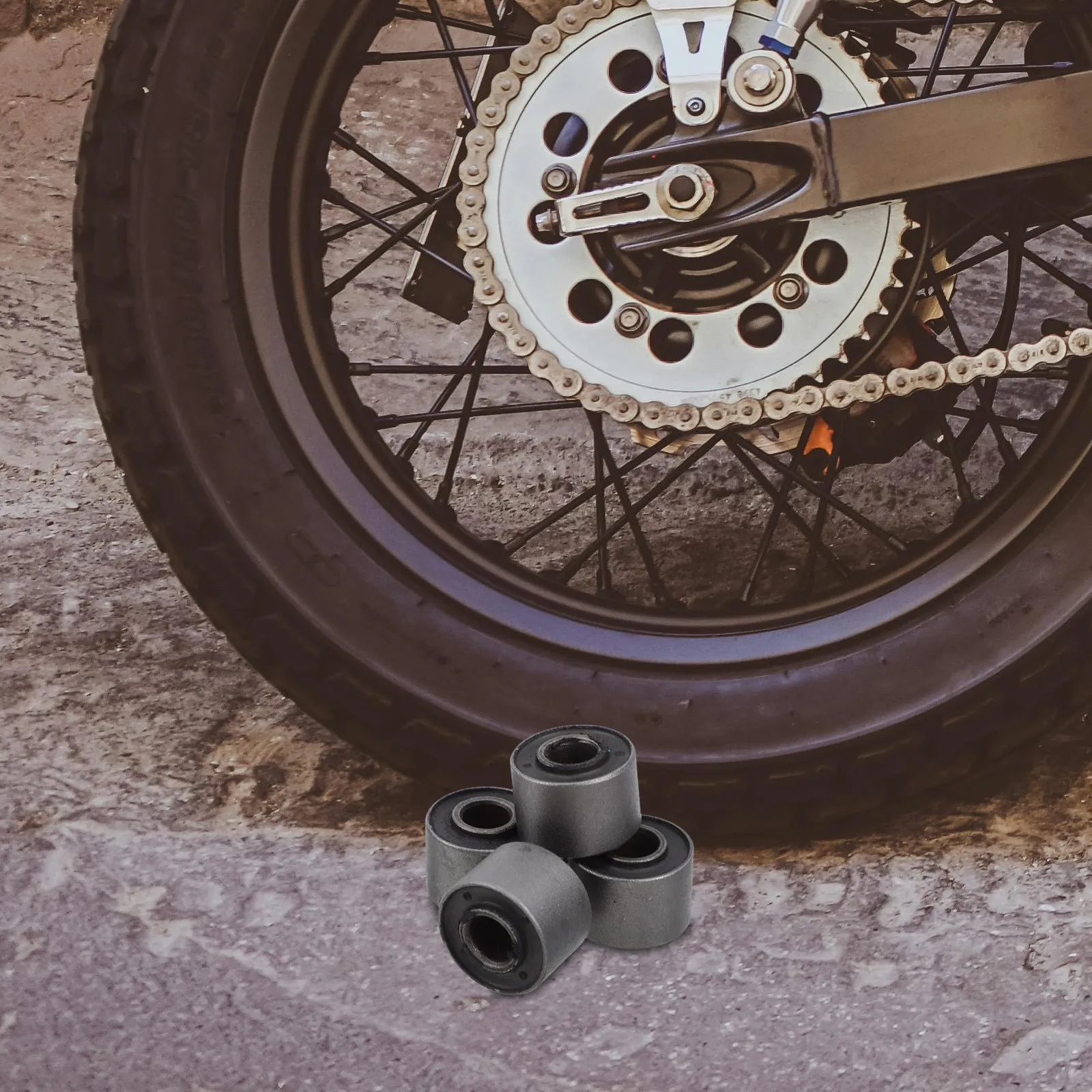 Motorcycle Shock Absorber Buffer Bushing Rear Wheel Stainless Steel Rubber Replacement Cushion for Enhanced Ride Comfort