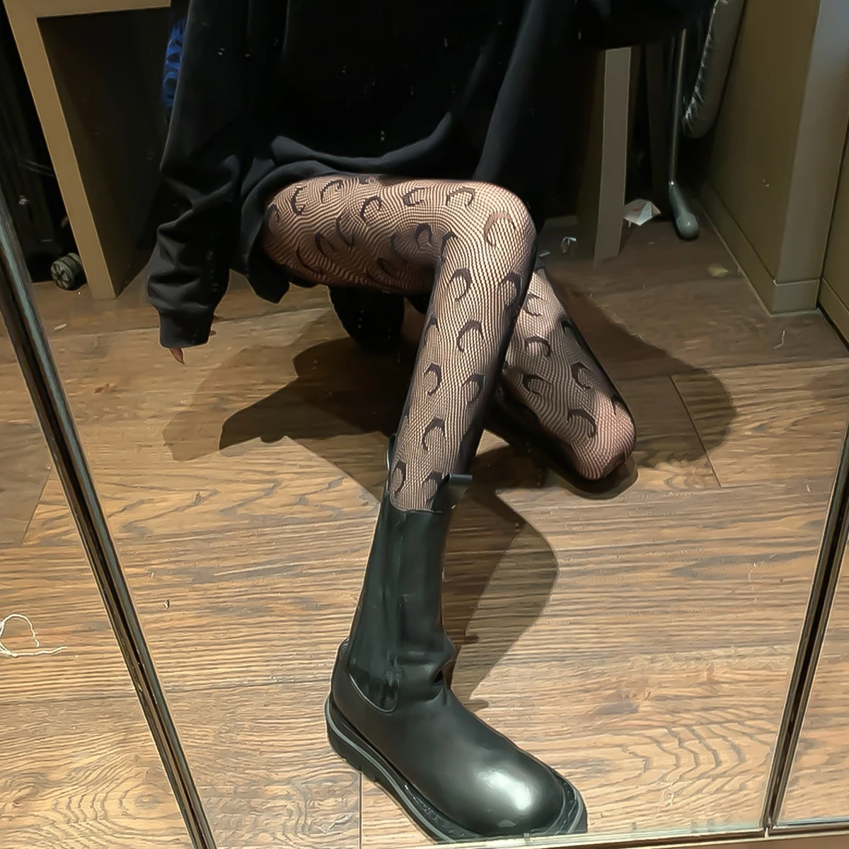 Moon Mesh Fishnet Party Transparent Tights Stovepipe Career Net Socks Dance Woman Korean Dancers Anti Hook Kpop High Quality