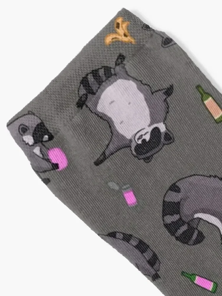 Raccoon Party | Raccoon & Trash pattern Socks new year Climbing basketball Girl'S Socks Men's