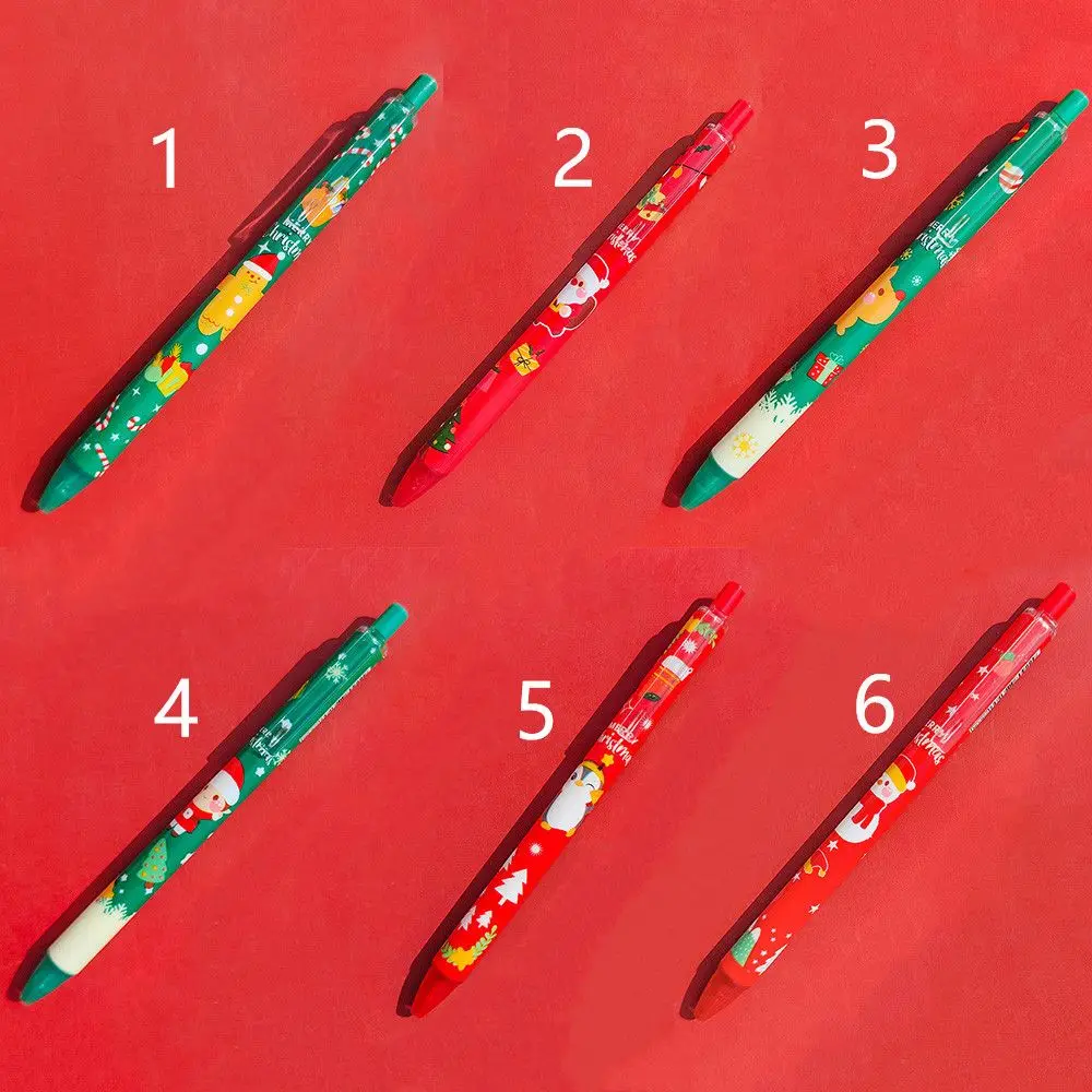 Cartoon Santa Claus Xmas Tree Deer Ballpoint Pen Elementary School Gifts Stationery Merry Christmas Decor Office School Supply