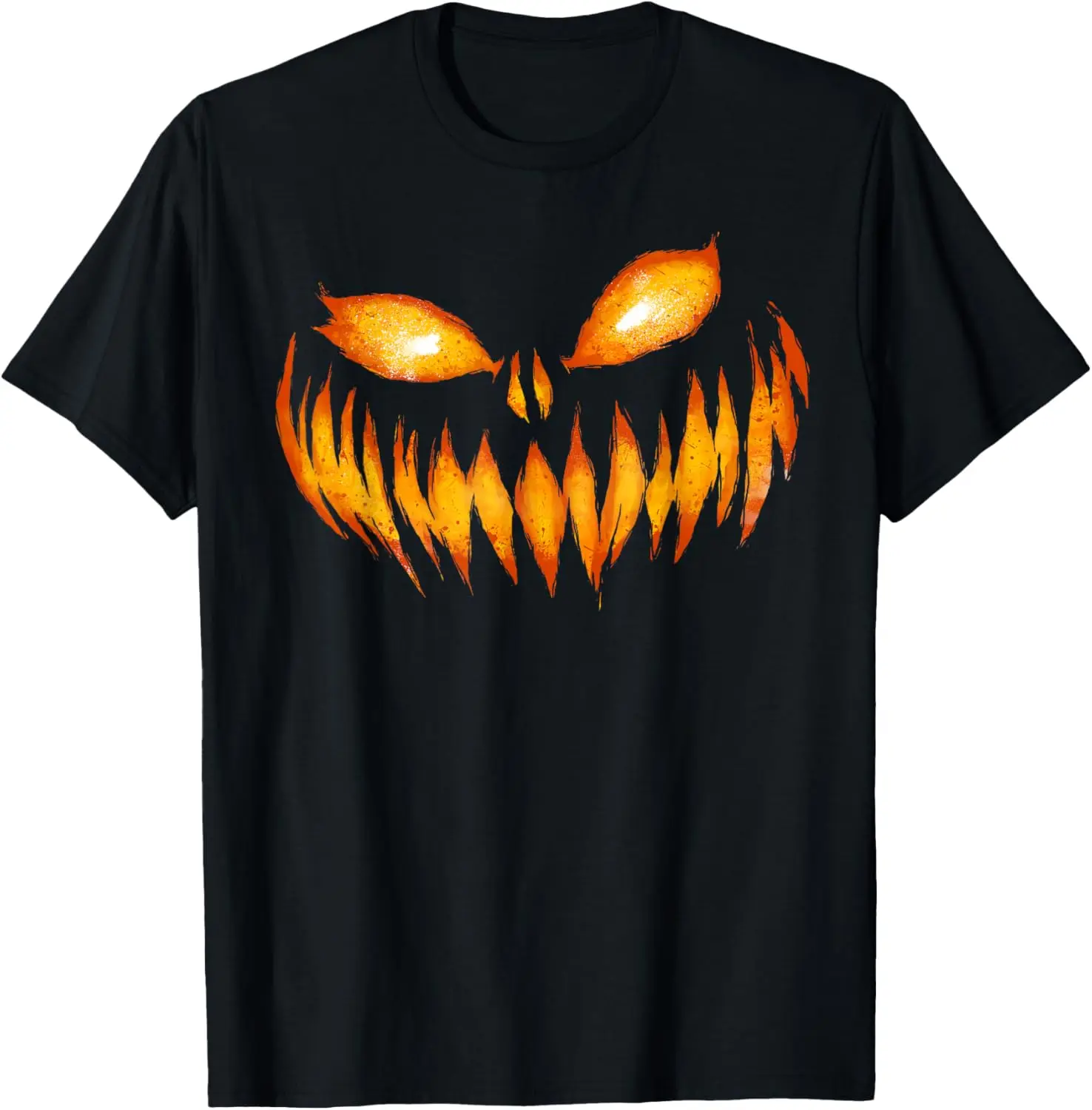 Jack O Lantern Scary Carved Pumpkin Face Halloween Costume T-Shirt Custom Printed Graphic T Shirts Funny Shirt Camiseta