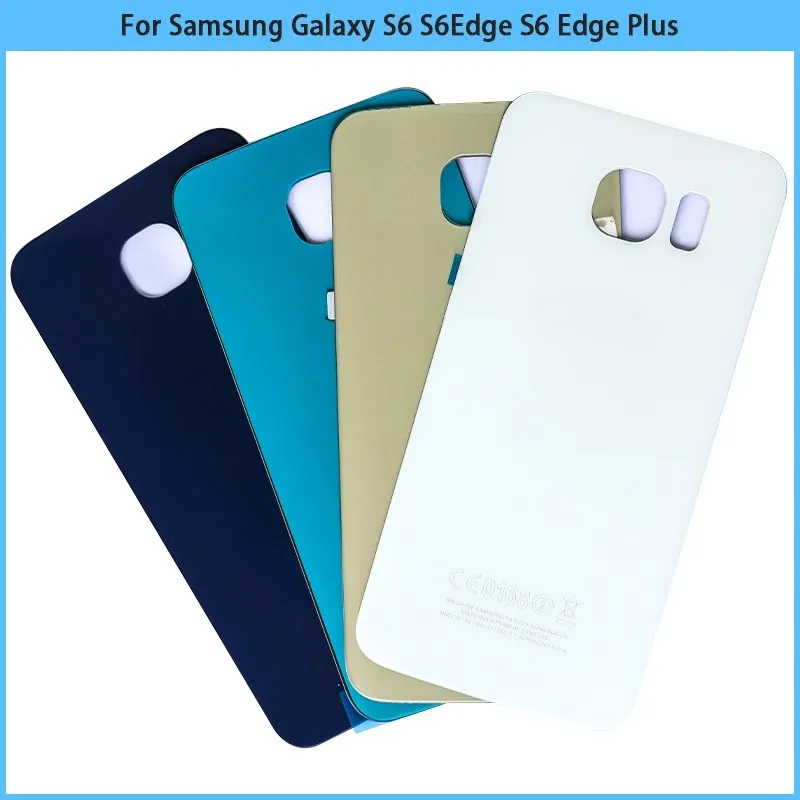 For Samsung Galaxy S6 Edge S6 Edge Plus G920 G925 G928 Glass Panel Battery Back Cover S6 Rear Door Housing Case Adhesive