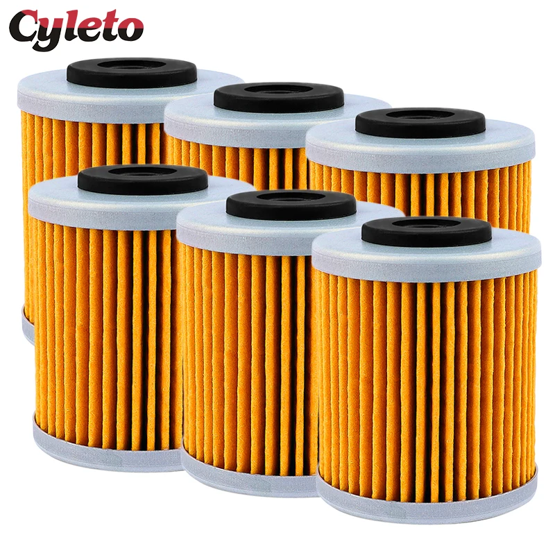 2/4/6 Pcs Cyleto Motorcycle 1st Engine Oil Filter for KTM SMCR SMC R 690 Enduro R 2012-2022 Duke 690R 12-19 690 Rally 2007-2010