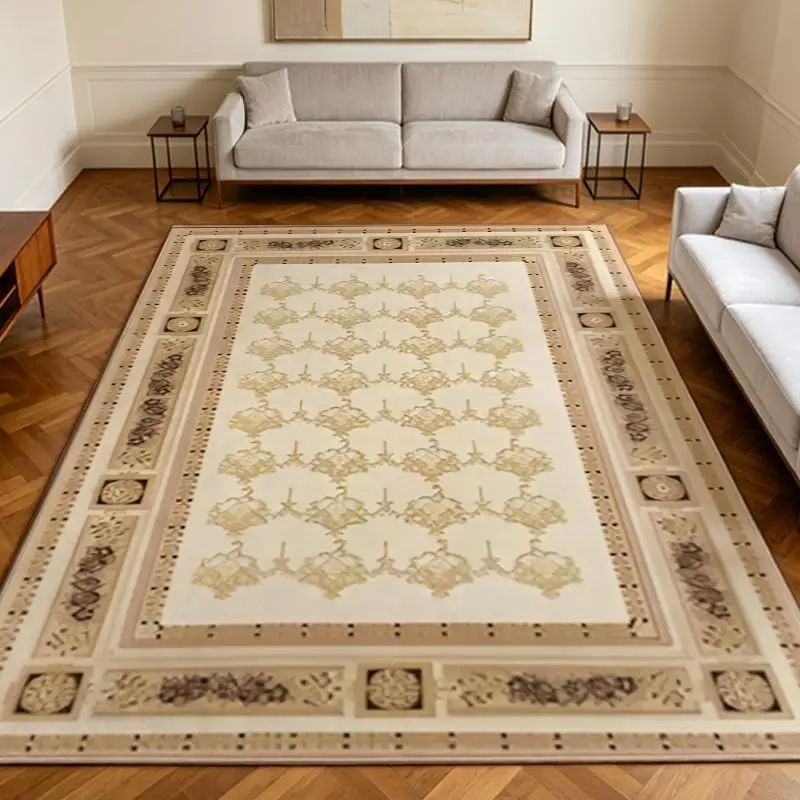 1 Piece Ornate Classic Patterned Area Rug, Soft and Comfortable, Suitable for Autumn and Winter, lightweight and Easy to Care, Home Decor, Room Decor, Living Room, Bedroom, Hallway