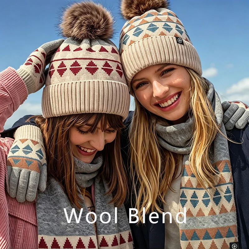 ensemble-3-pieces-pour-femme-bonnet-en-tricot-d'hiver-echarpe-et-gants-melange-de-laine-bonnet-a-pompon-motif-geometrique-cache-cou-chaud-gants-tactiles