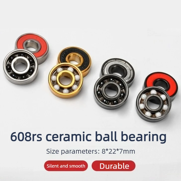2/4PCS 608 Ceramic Bearings, 8*22*7mm Roller Skate Bearings, Skateboard Bearings, High Rotational Speed