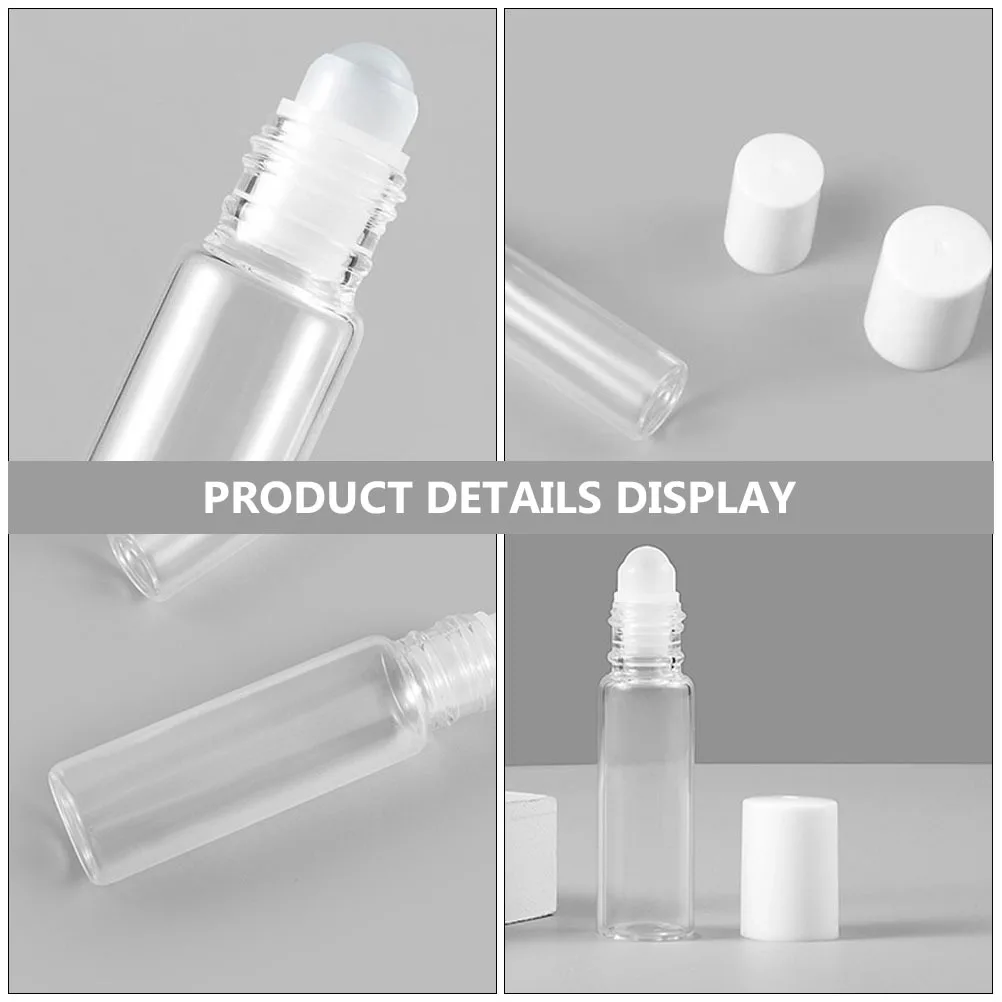 

12Pcs Glass Roll-on Bottles Easy Disassemble Fill Essential Oils Travel Kit Roller Bottle Rollerball Bottle Roll-on Bottles