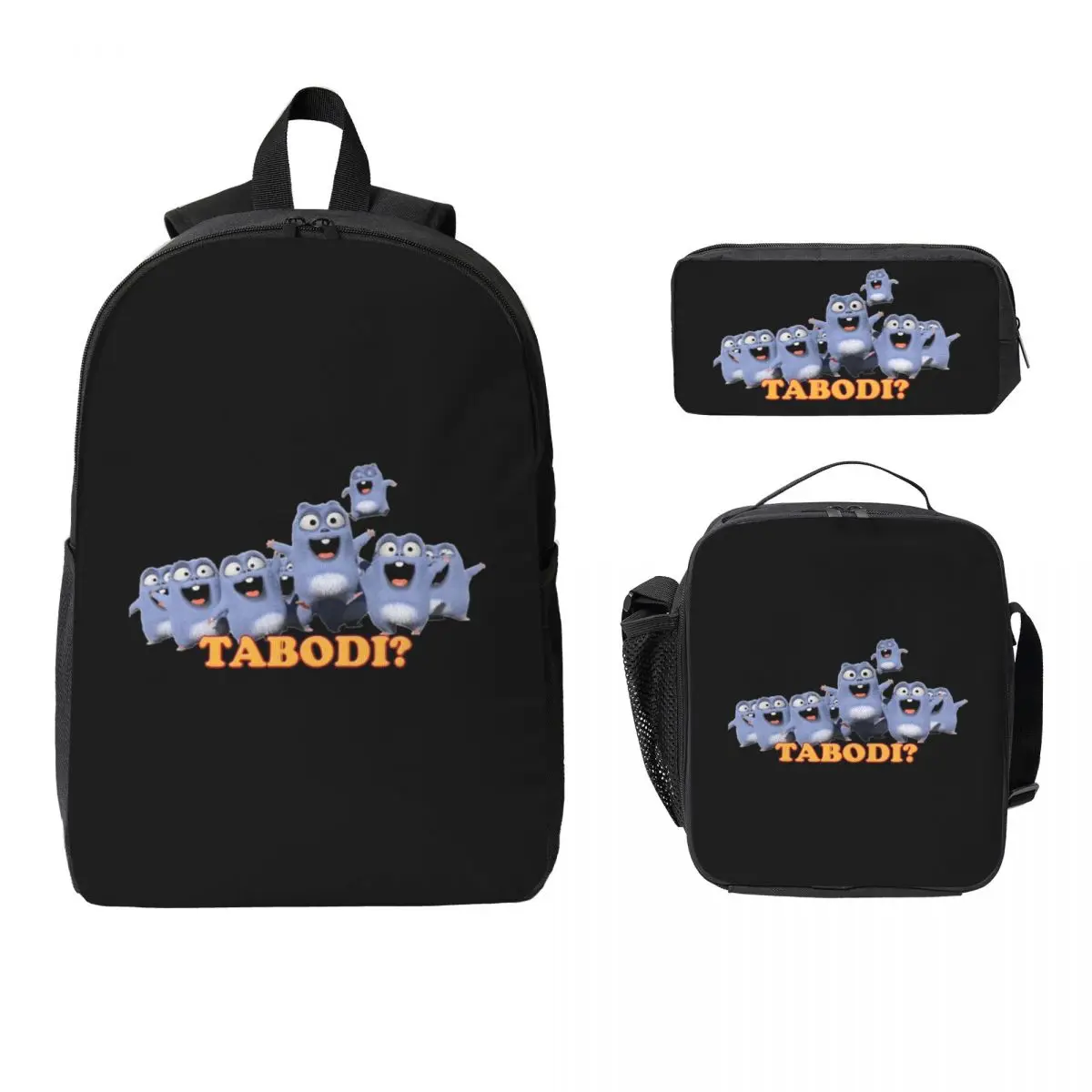 

Grizzy And The Lemmings Tabodi Backpack Boys Girls BookBag School Bag Laptop Shoulder Bags 3ps Insulated Lunch Bag Pencil Case