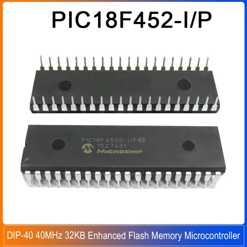1/5PCS PIC18F4520-I/P DIP-40 PIC18F4520 PIC18F 4520 40MHz 32KB PIC Chip microcontrolador de memoria Flash mejorada