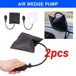 2pcs Black Air Pump Bag Wedge Cushion Automotive Car Inflatable Shims Hand Tools Air Cushion Emergency Open Unlock Tool