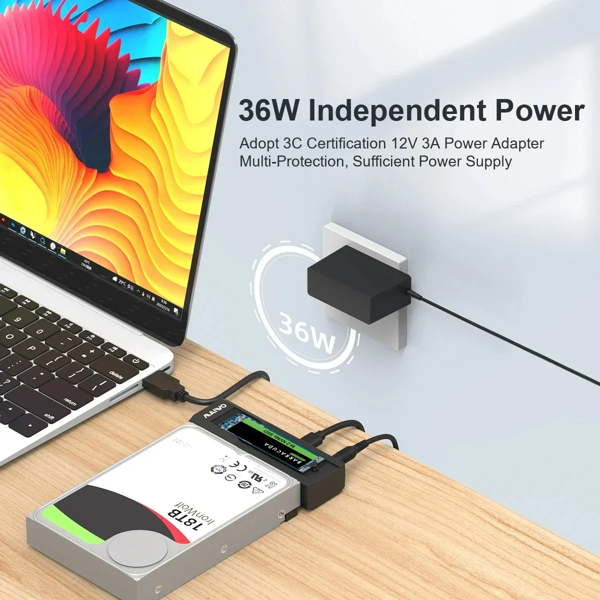 MAIWO 10gbps Type-C Dual-Bay M.2 SSD Case NVMe SATA Dual Protocol M2 Enclosure Docking Station 2.5 \