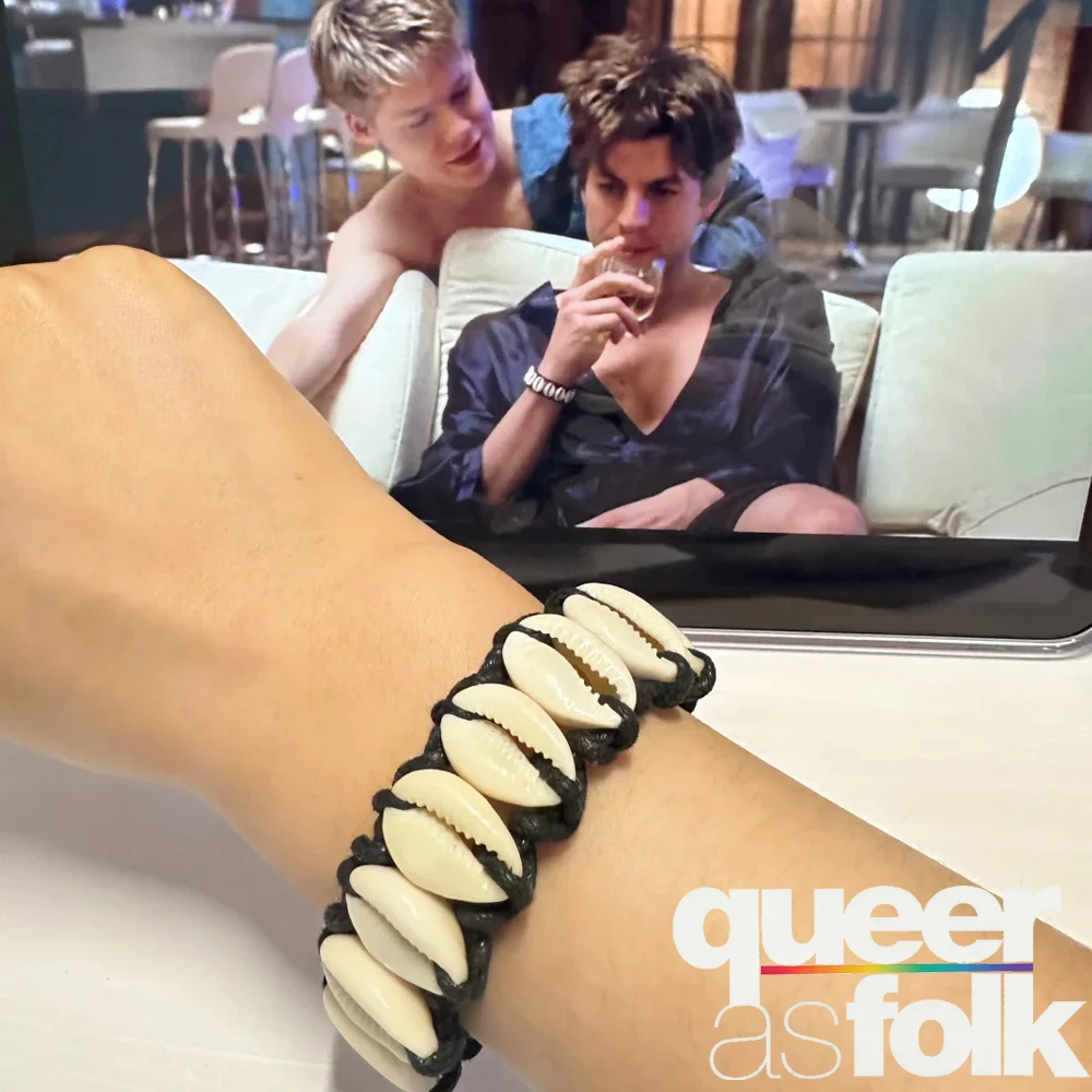 TV Series Queer as Folk Cosplay Brain Shell Beads Bracelet Adjustable Hand Chain Unisex Bangles Jewelry Accessory