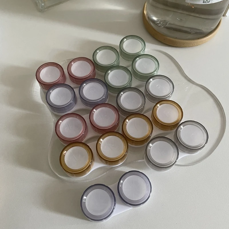 

5pcs Random Mini Portable Contact Lens Case Beauty Pupil Storage Box Travel Daily Eyes Contacts Care Container Box