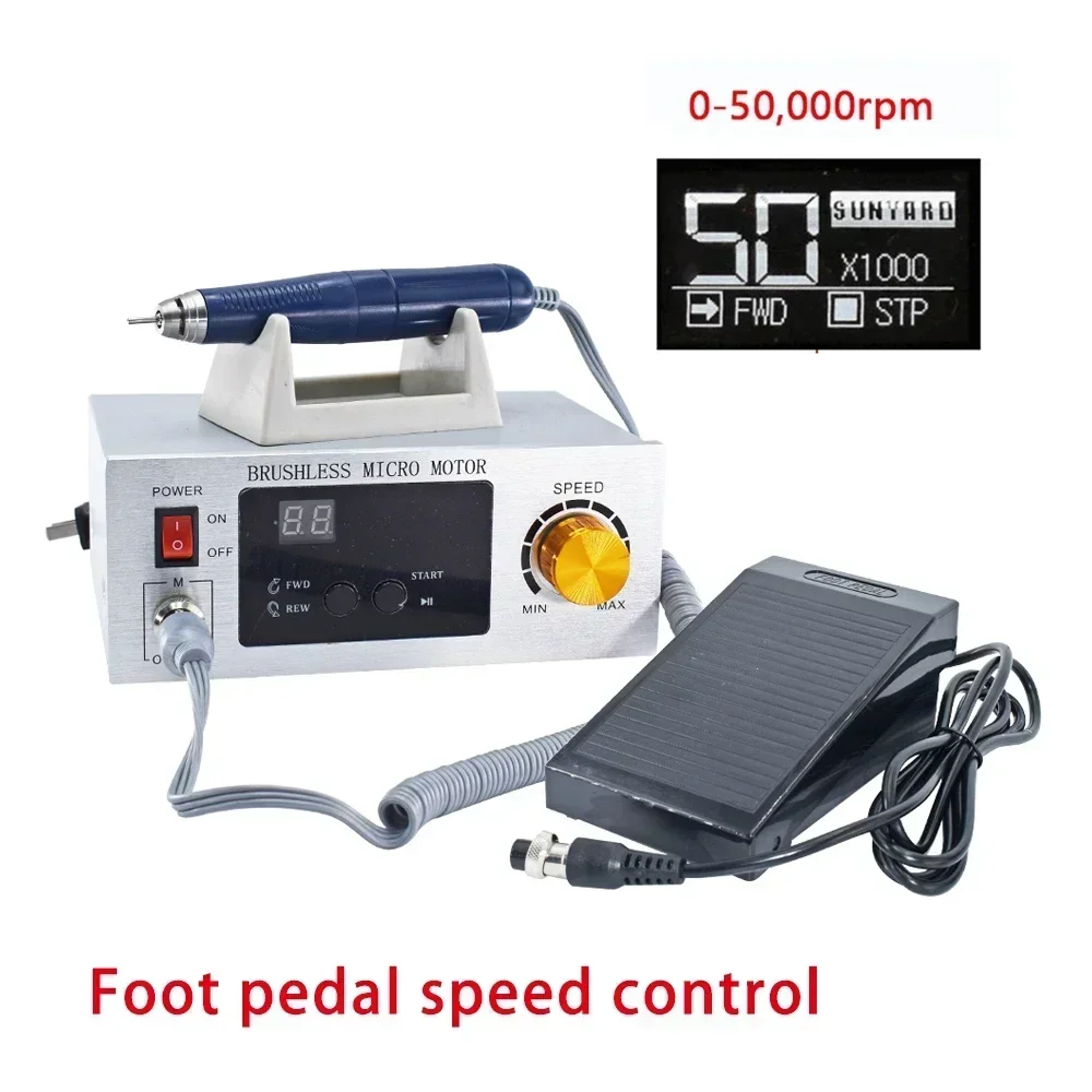 HESPERUS Dentals 50000 RPM Brushless Micromotor Unit With Lab Micro Motor Handpiece Lab Equipment Dentistry instrument