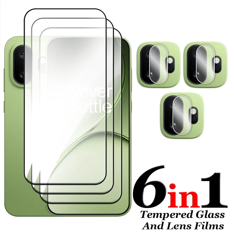 

6in1 For OnePlus 15T 5G Glass For OnePlus 15T Tempered Glass 2.5D Full Cover Glue Screen Protector For OnePlus 15T Lens Film