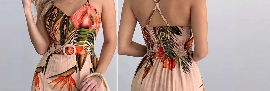 Mulheres cinta sem mangas decote em v cintura alta longo maxi floral flor vestido até o chão verão sexy