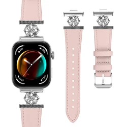 For Huawei Watch Fit 3 4 Strap Leather Belt Women Men leather + Metal Smart Watch Bracelet Correa for Huawei Fit 4 fit3 4 Pro