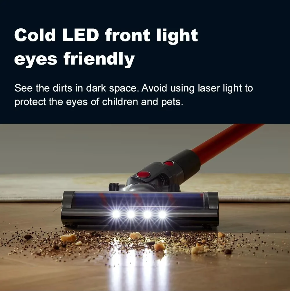 VC205 Cordless Handheld Vacuum Cleaner,25000PA,Touch Screen,Smart Dust Sensor,Auto Speed Control For Home Bed Carpet Clean