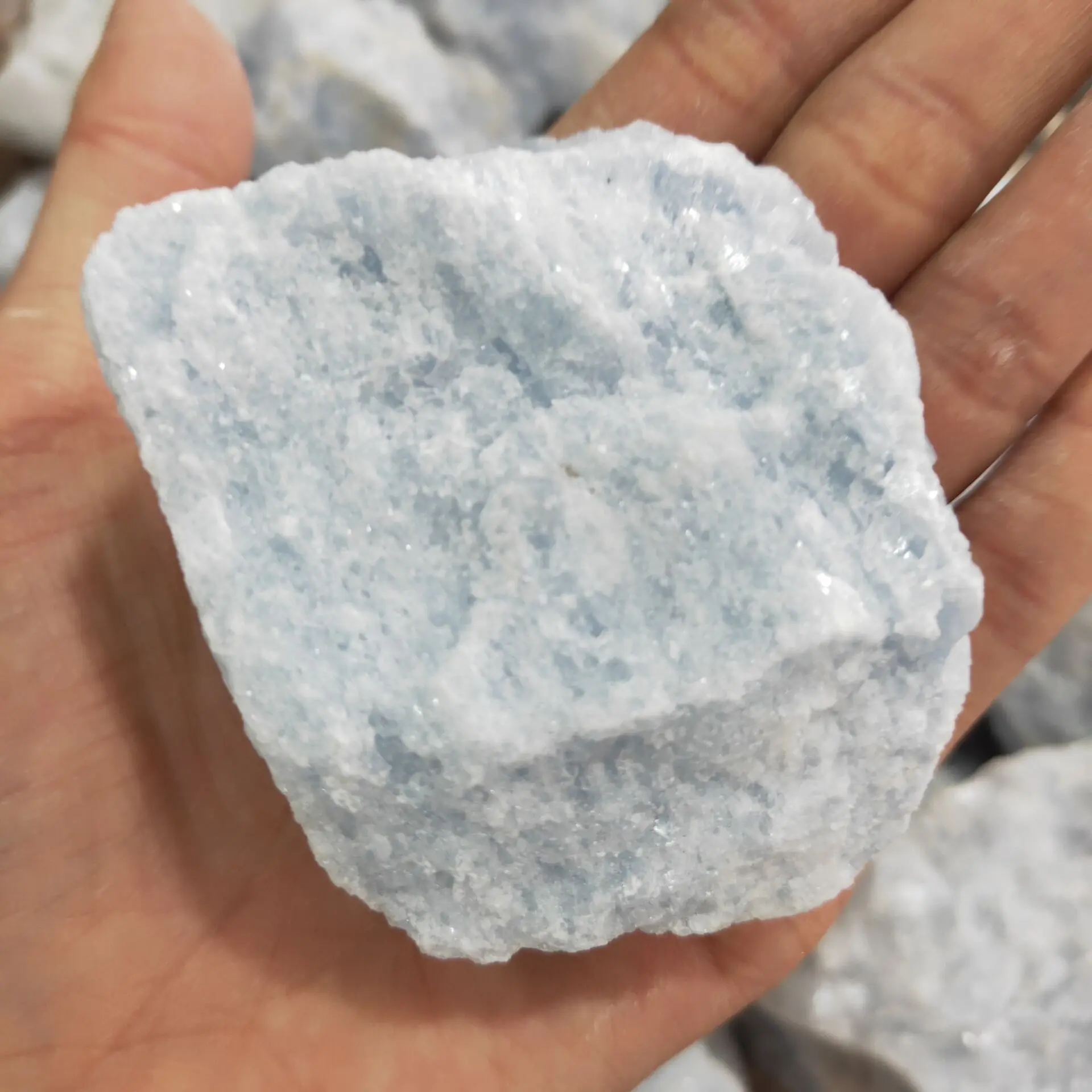 Natural Blue Celestite Calcite Crystals Raw Rough Gemstones Reiki Healing Energy Stones