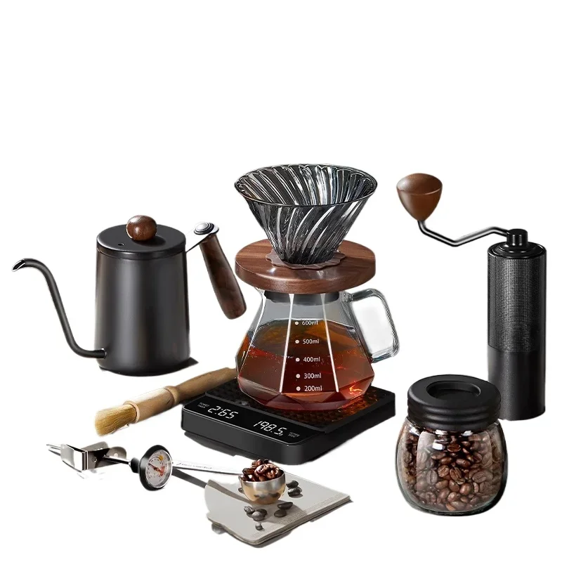 

Hand brewed coffee set, gift coffee pot, small household outdoor creative utensils