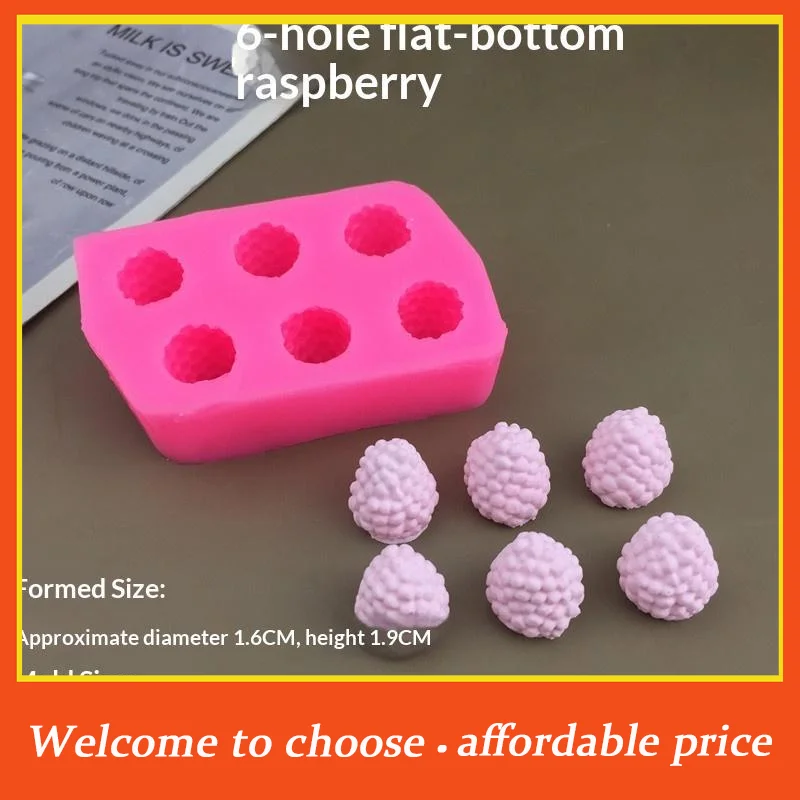 {}1Pc Small Raspberry Mousse Candy Mold 3D Raspberry Pudding Baking Mold Dessert Chocolate Mold Fruit Cake Decorations Tools