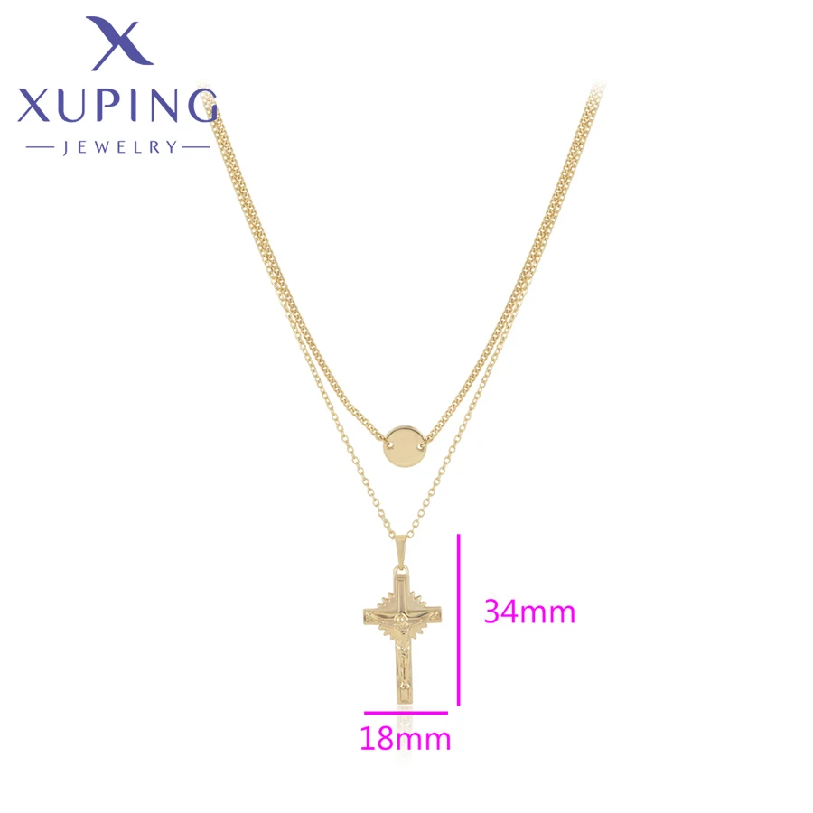 Xuping Jewelry New Arrival Copper Alloy Light Gold Color Pendant Necklace for Women Ladies Men Party Wish Gifts X001280308
