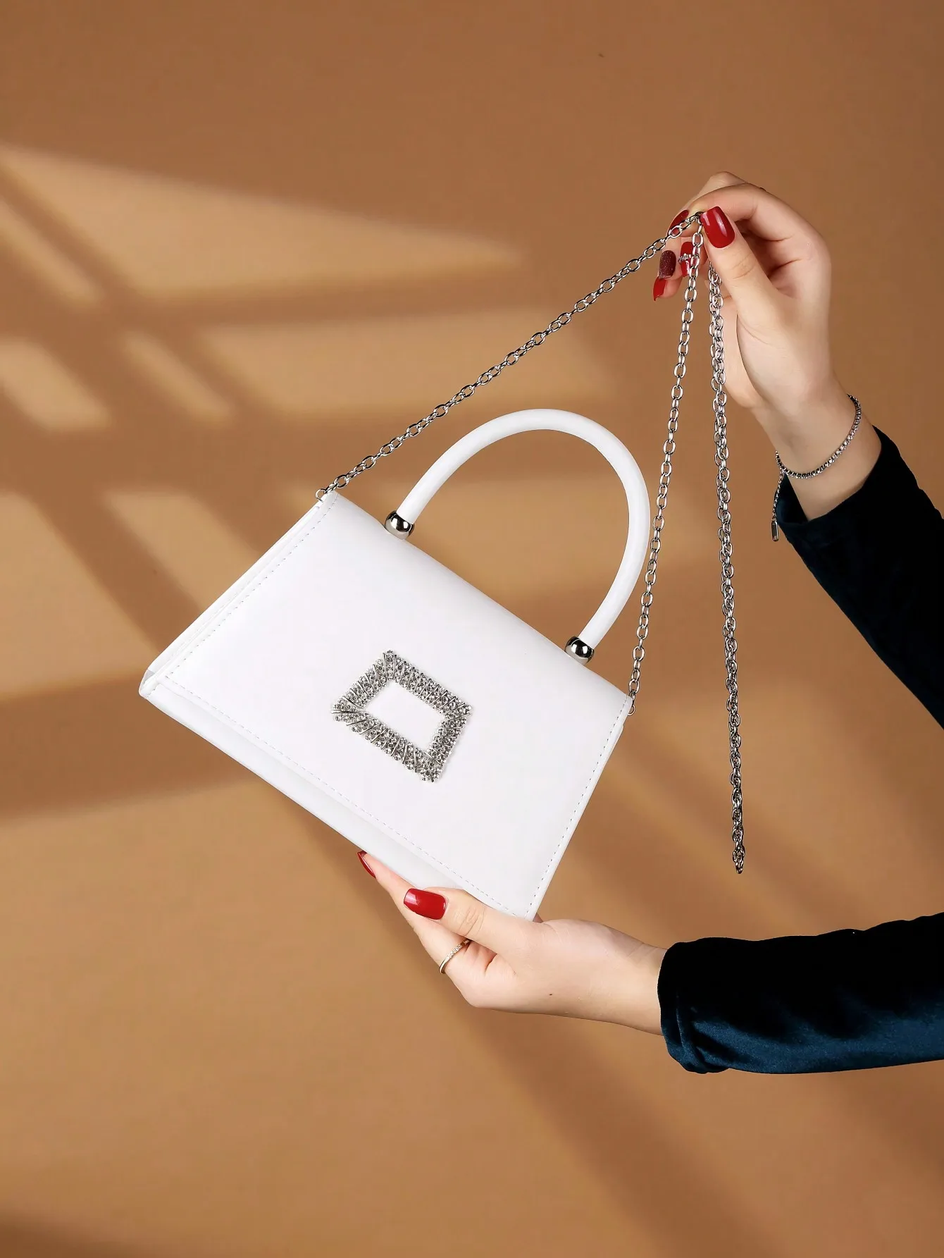 حقيبة يد لامعة وأنيقة وساحرة، حقيبة يد، مناسبة للتجمع، والحفلات، وحفلات الزفاف، وحقيبة السهرة النسائية. #5