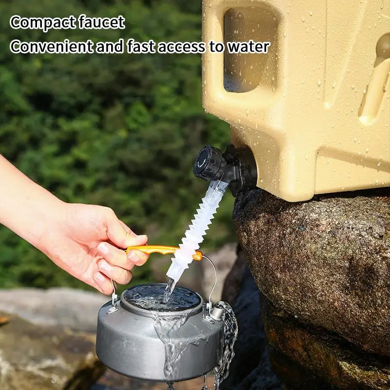 

Открытое ведро для хранения воды, пищевое полиэтиленовое ведро для воды, домашнее ведро для кемпинга, ведро для чистой воды с краном