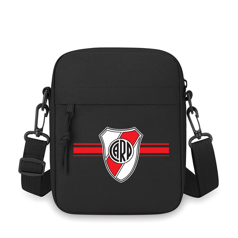 Shield red white black stripes Men Crossbody Bag Single Shoulder Women Cartoon Anime Film Printing Design Unisex