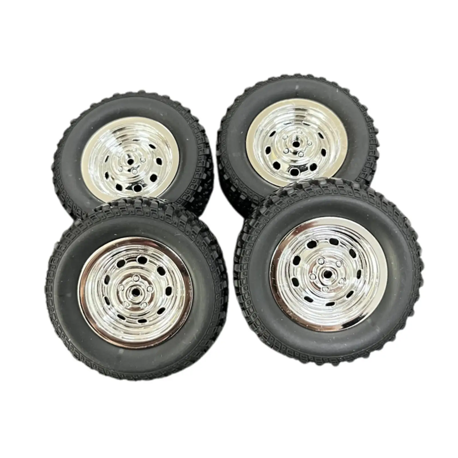 4 Pieces RC Wheels and Tires Set Sturdy RC Crawler Car Tires for MN82 MN78 1/12