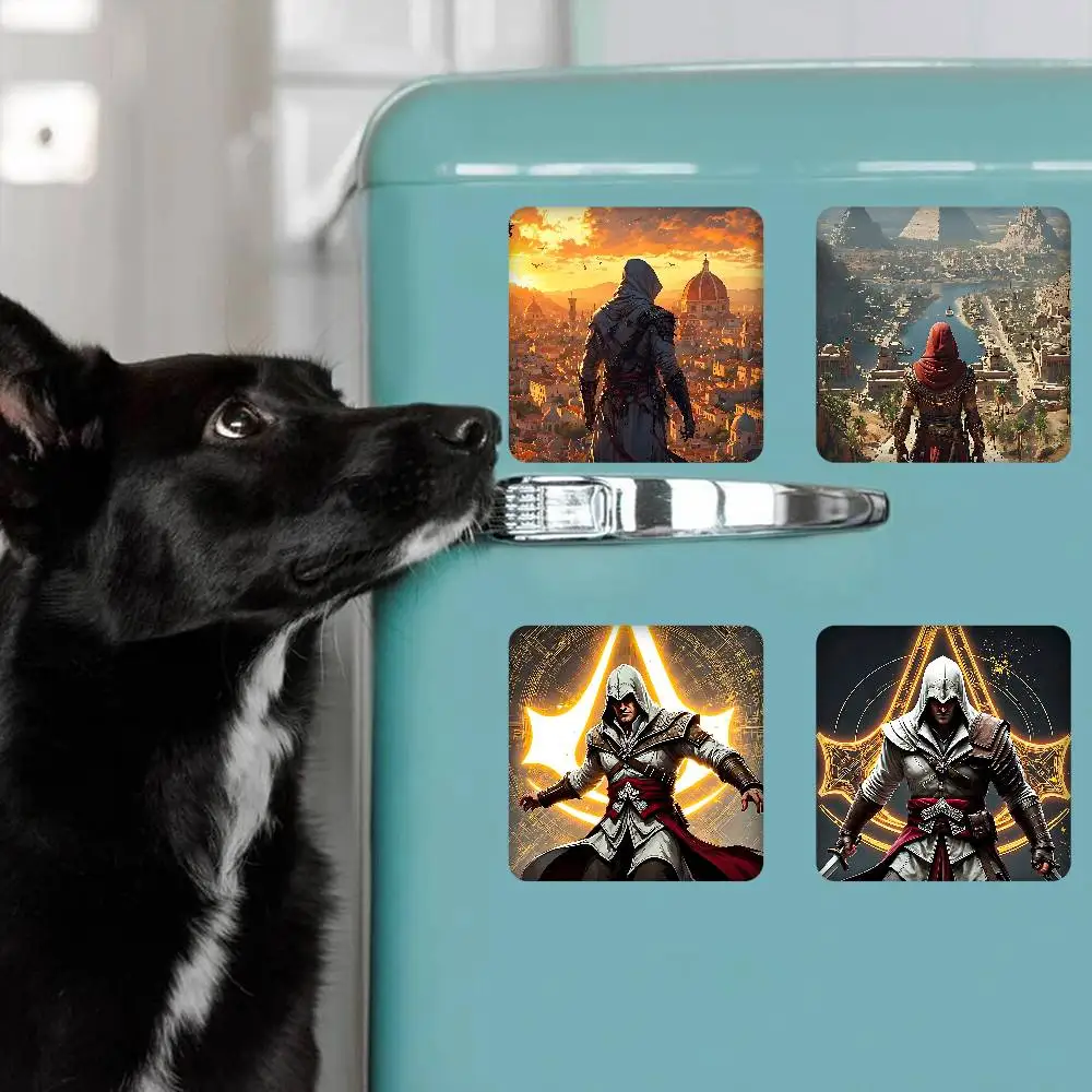 لعبة قاتل S Creed صورة شخصية مغناطيس الثلاجة مربع هدايا الزفاف الحرفية الديكور المغناطيسي #1