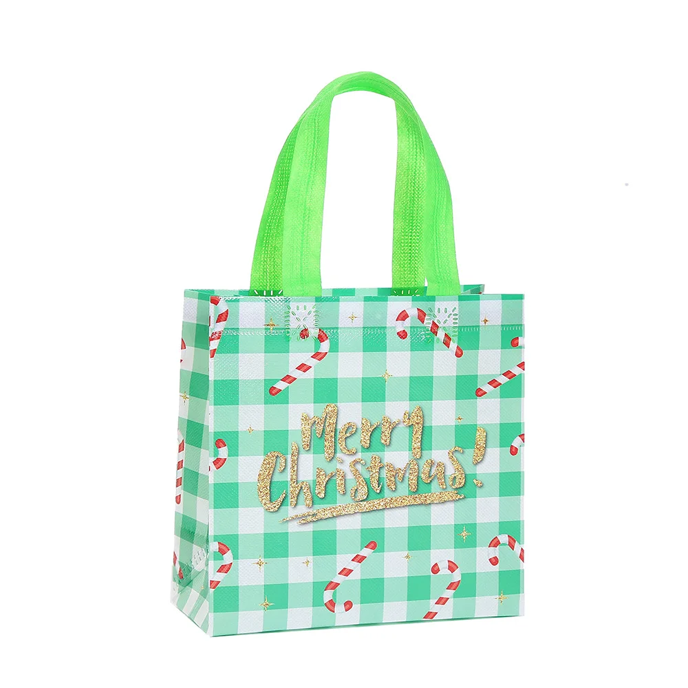 حقيبة تسوق مقاومة للماء، حقيبة تخزين هدايا قابلة للطي، حقيبة هدايا غير منسوجة لعيد الميلاد، قابلة لإعادة الاستخدام لترويج الأعمال للعام الجديد
