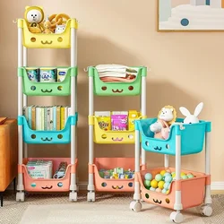 Carrello portaoggetti per giocattoli a 4 strati scaffale per Snack scaffale per bambini organizzatore di stoccaggio accessori per il bagno armadio organizzatore portaoggetti da cucina