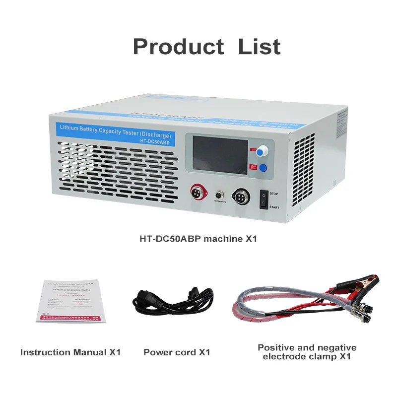 Heltec 50A Power Battery Capacity Tester Charge Discharge Load Detection Aging Test Voltmeter for Li ion LiFePo4 EU US Standards