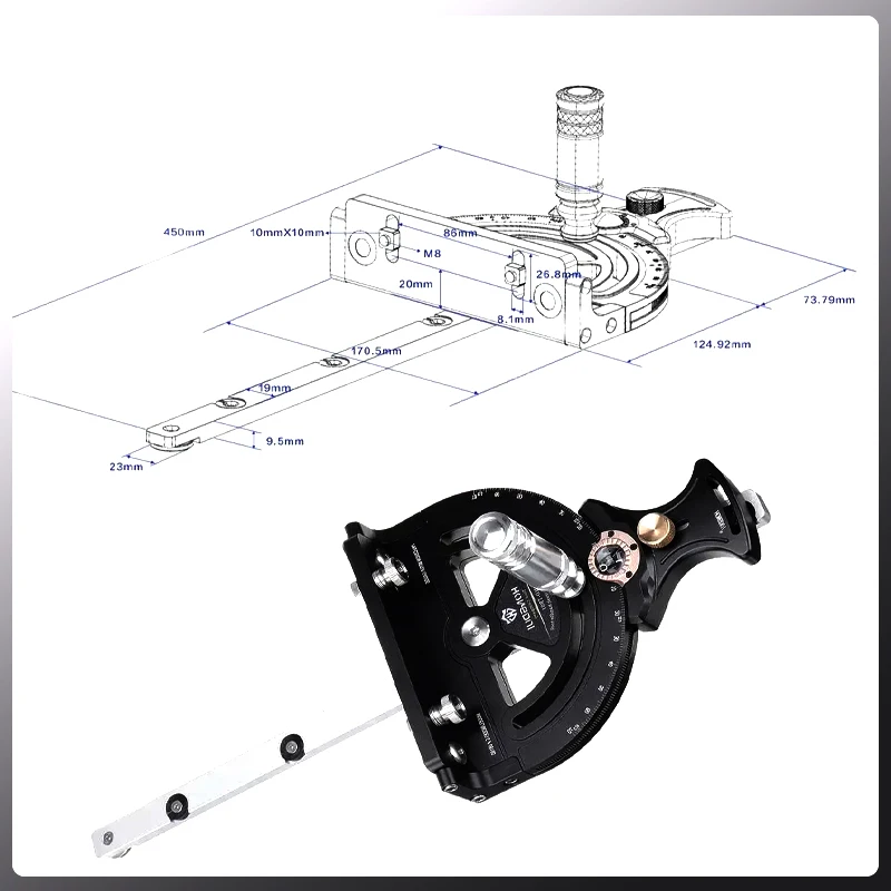 Table Saw Miter Gauge  850mm Extended Fence with 0-70 Degree for Table Saw Router Sawing recision Angle Setting Woodworking Tool