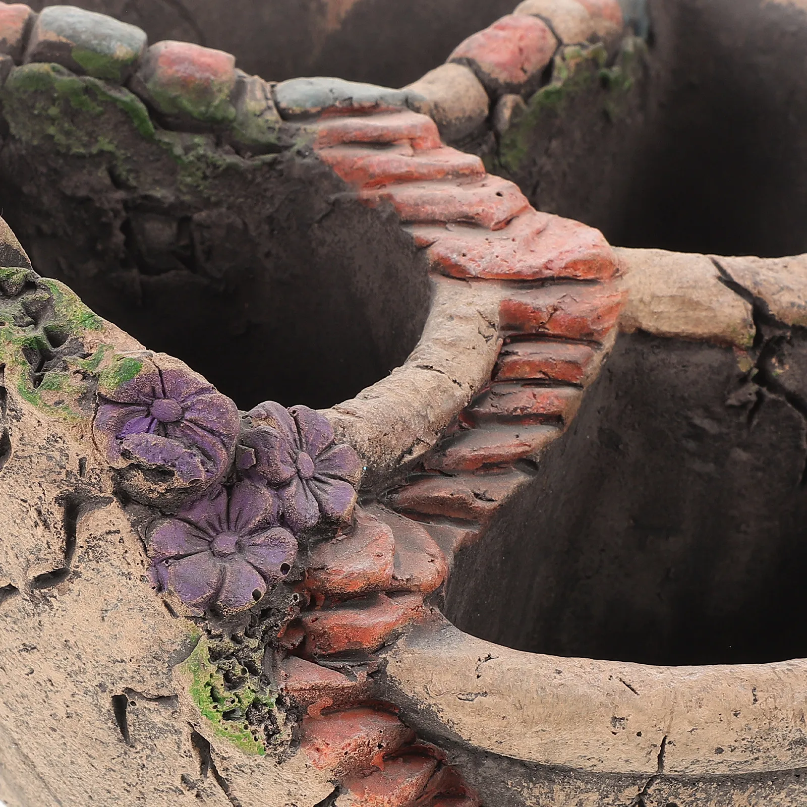 Small Creative Succulent Flowerpot Cement Material with Drainage Holes Desktop Plant Container for Indoor Garden Succulent