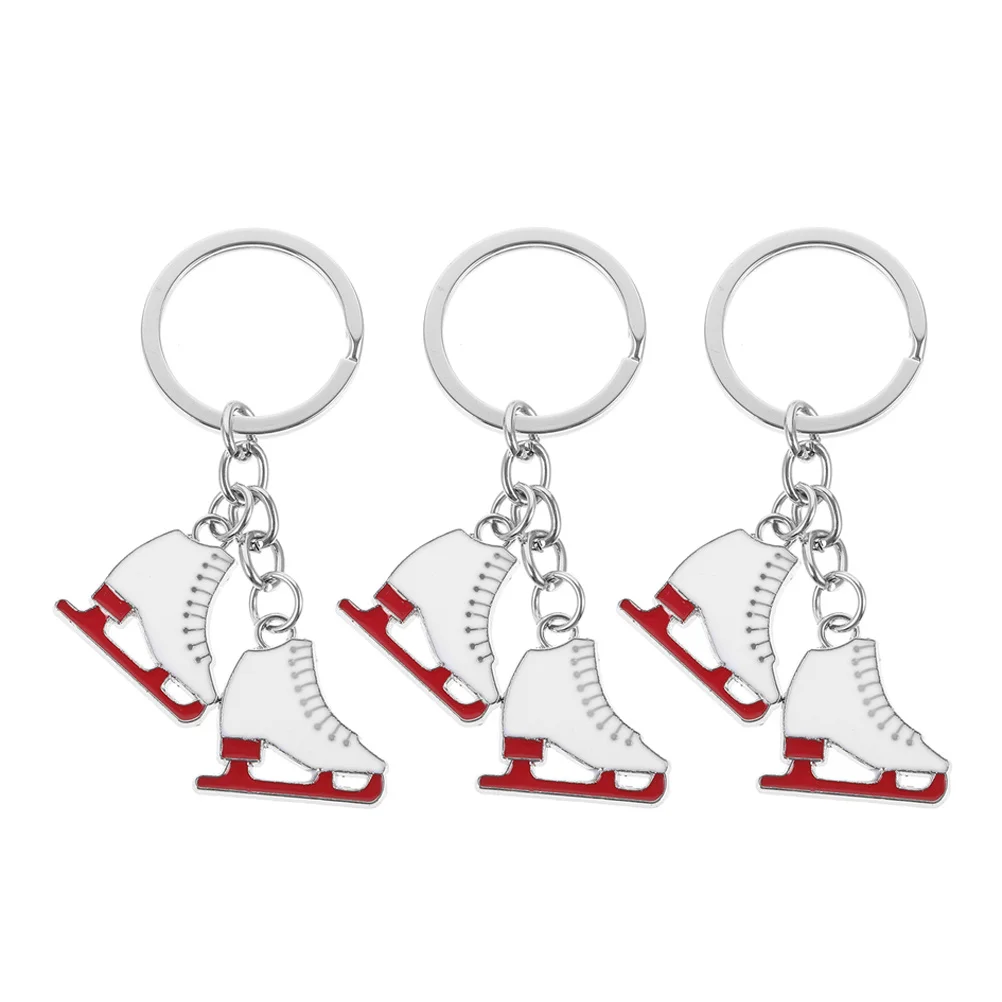 

3Pcs Lovely Ice Skating Keychains Creative Metal Pendants for Bags Phones Small Items Skating Keychain Keychain