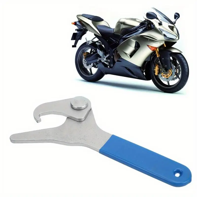 1-teiliges Werkzeug zum Einstellen der Stoßdämpfervorspannung, Motorrad-Stoßdämpferschlüssel, verstellbare Hakenkralle, rutschfest, für 35 mm bis 75 mm Federkragen