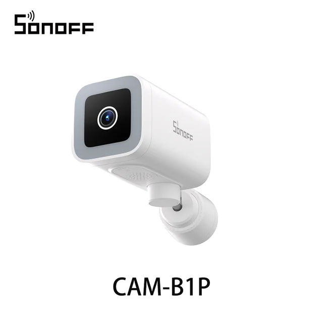 Sonoff CAM-B1P Dış Mekan Akıllı Güvenlik Kamerası 2K HD AI İnsan Algılama IP65 Hava Durumu Geçirmez 180 ° Pan Kontrolü Alexa Google Home