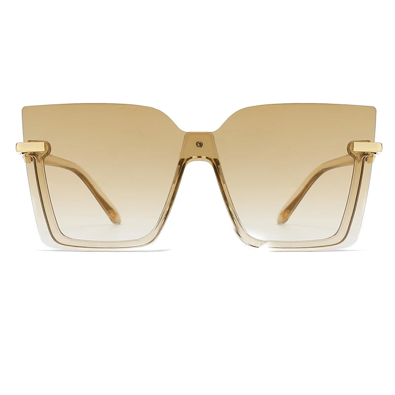 Women Men Sun Glasses Streetwear Large Frame Eyewear GogglesHollow Out Square One-piece Sunglasses Women MenGlasses image 4
