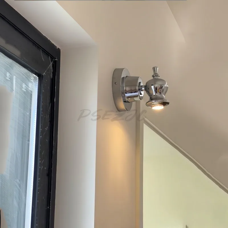 Indoor Mini Style Wall Light Flower Silver Wall Light Corridor Staircase Bedhead Atmosphere Light