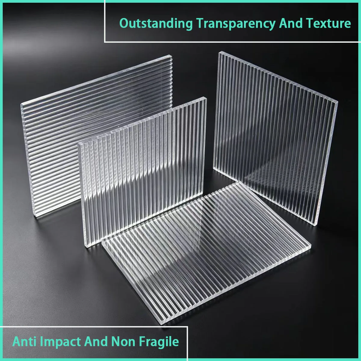 3mm/5mm Thick Transparent Striped Acrylic Board Is Used for Partition Screens, Decorative Ceilings, Lighting Panels, Etc